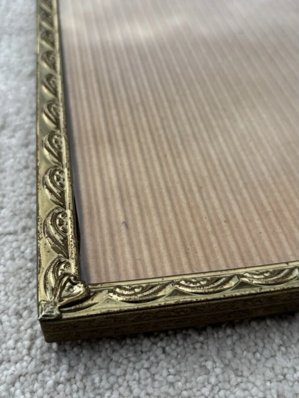Vintage Brass Gold Frame With Decorative Edges